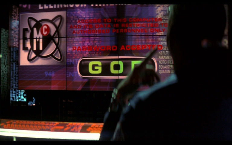 Screenshot of the 3D interface in Hackers (1995, (c)United Artists).