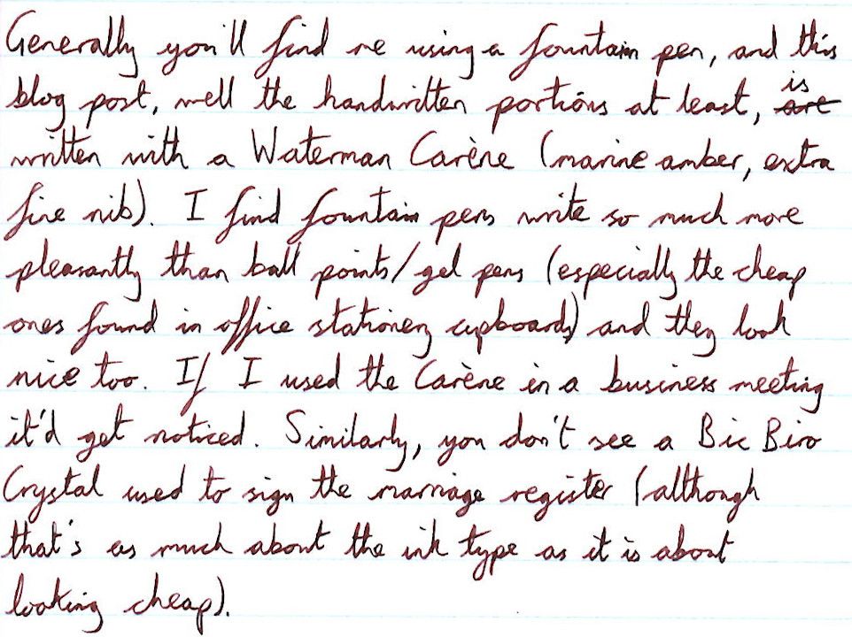Handwritten third paragraph, text below.