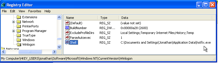 Screenshot showing a window with a number of settings present.  The highlighted item is described in the paragraph above.